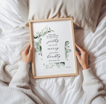 Load image into Gallery viewer, Micah 6:8 Walk Humbly Printables, Greenery Scripture
