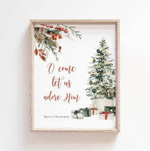 Load image into Gallery viewer, O Come Let Us Adore Him Printables, Christmas Scripture
