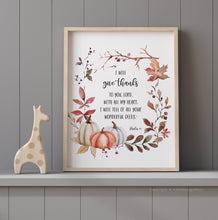 Load image into Gallery viewer, Psalm 9:1 Give Thanks to You Printables, Autumn Scripture
