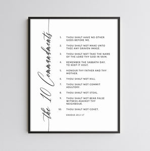 The 10 Commandments, The Lord's Prayer Printables, Modern Scripture