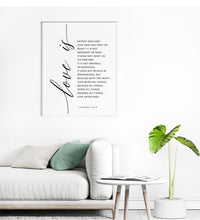 Load image into Gallery viewer, 1 Corinthians 13:4-8 Love Is Patient Printables, Wedding Modern Scripture
