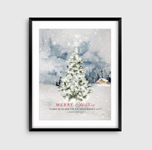 Load image into Gallery viewer, 2 Corinthians 9:15 Christmas Tree Art Print, Christmas Scripture
