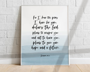 Jeremiah 29:11 For I Know The Plans Printables, Scripture Colors In Nature