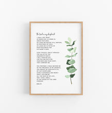 Load image into Gallery viewer, Psalm 23 Bible Verse Art Print, Greenery Scripture
