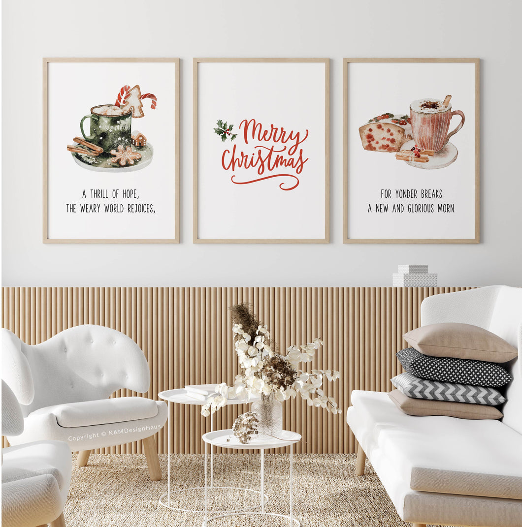 A Thrill Of Hope Set of 3 Printables, Christmas Scripture