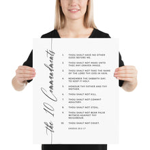 Load image into Gallery viewer, 10 commandments scripture wall art print 16x20
