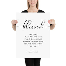 Load image into Gallery viewer, Numbers 6:24-25 Blessed Art Print, Modern Scripture
