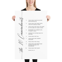 Load image into Gallery viewer, 10 commandments scripture wall art print 24x36
