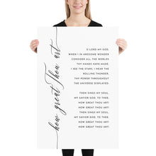 Load image into Gallery viewer, how great thou art song wall art print 24x36
