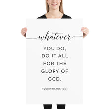 Load image into Gallery viewer, 1 Corinthians 10:31 For the Glory of God Art Print, Modern Scripture
