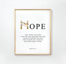 Load image into Gallery viewer, Faith Hope Love a Set of 3 Printables, Gold Scripture
