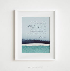 Galatians 2:20 Christ Lives In Me Printables, Scripture Colors In Nature