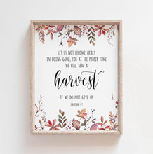 Load image into Gallery viewer, Galatians 6:9 Reap a Harvest Printables, Autumn Scripture
