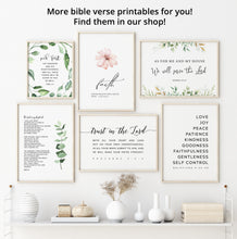 Load image into Gallery viewer, Grace Faith Love Blessings Printables, Floral Scripture
