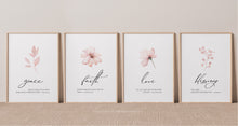 Load image into Gallery viewer, Grace Faith Love Blessings Printables, Floral Scripture

