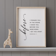 Load image into Gallery viewer, Jeremiah 1:5 Before I Formed You Printables, Modern Scripture
