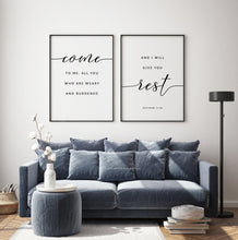 Load image into Gallery viewer, Matthew 11:28 Set of 2 Printables, Modern Scripture
