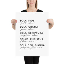 Load image into Gallery viewer, The Five Solas Christian Art Print, Modern Scripture
