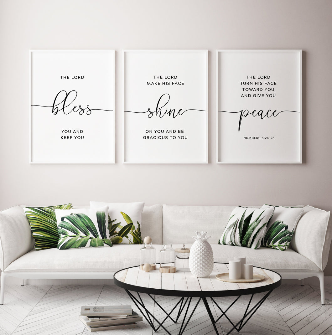 Numbers 6:24-26 The Lord Bless You Printables, Modern Scripture