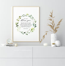 Load image into Gallery viewer, Numbers 6:24-26 Bless You Printables, Greenery Scripture
