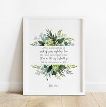 Load image into Gallery viewer, psalm 143 8 scripture wall art print
