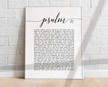Load image into Gallery viewer, Psalm 91 My Refuge My Fortress Art Print, Modern Scripture

