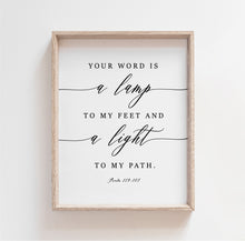 Load image into Gallery viewer, Psalm 119:105 Your Word Is A Lamp Printables, Modern Scripture
