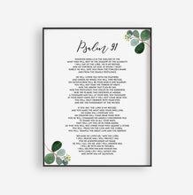 Load image into Gallery viewer, Psalm 91 Bible Verse Printables, Greenery Scripture
