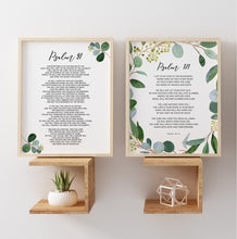 Load image into Gallery viewer, Psalm 91 Bible Verse Printables, Greenery Scripture
