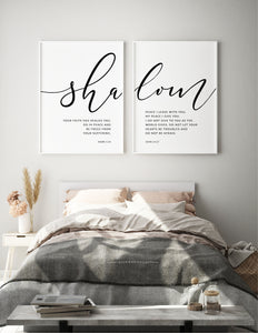 Mark 5:34 & John 14:17 Shalom Set of 2 Printables, Modern Scripture