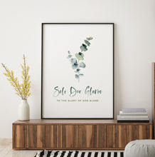 Load image into Gallery viewer, Soli Deo Gloria Christian Printables, Greenery Quote Download
