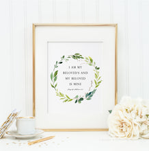 Load image into Gallery viewer, Song of Solomon 6:3 My Beloved Printables, Greenery Scripture
