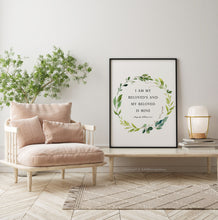 Load image into Gallery viewer, Song of Solomon 6:3 My Beloved Printables, Greenery Scripture
